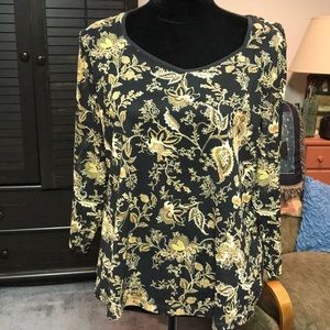 Emma James top. Large. Multicolored jewel tones. Reminds me of fall.